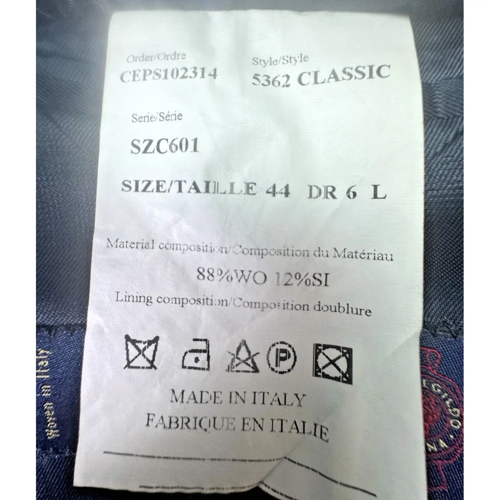 Ermenegildo Zegna Pinstripe Wool‑Silk Suit 44L Classic Italian‎